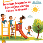 Fermeture de aire de jeux Ecole
